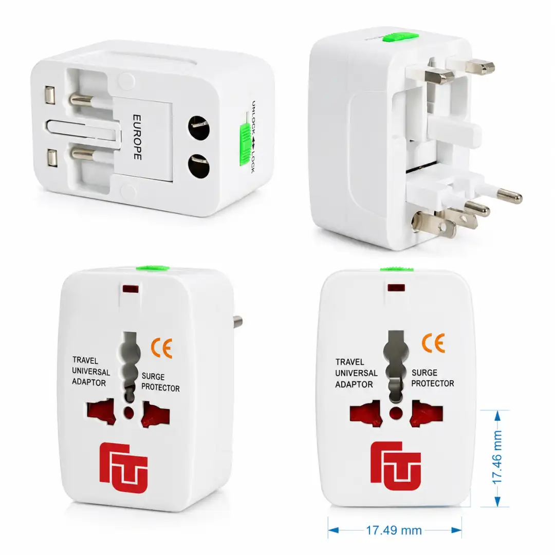 Cục Sạc / Đầu Cắm Chuyển Đổi Đa Năng Quốc Tế In Logo Doanh Nghiệp