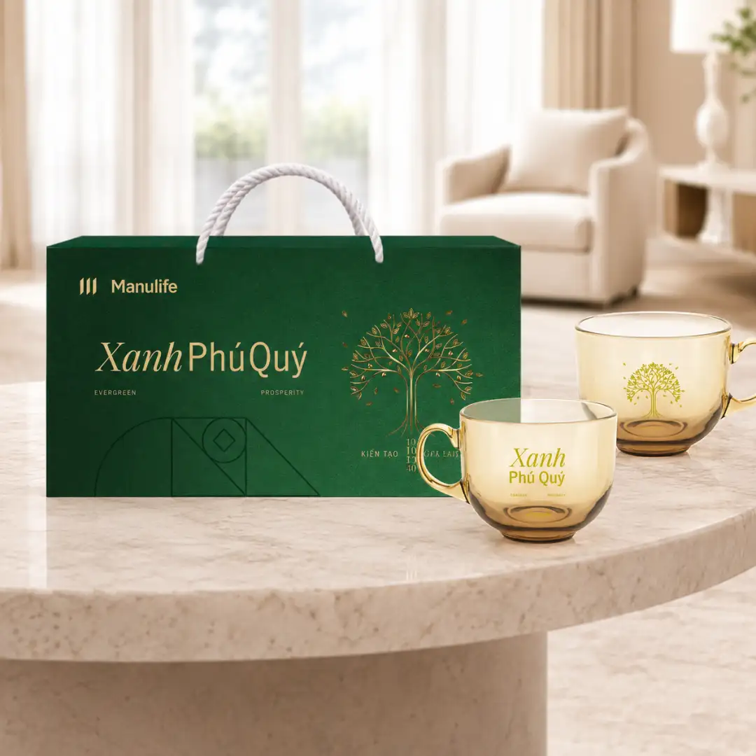 Bộ Cốc Thủy Tinh Cao Cấp In Logo theo yêu cầu