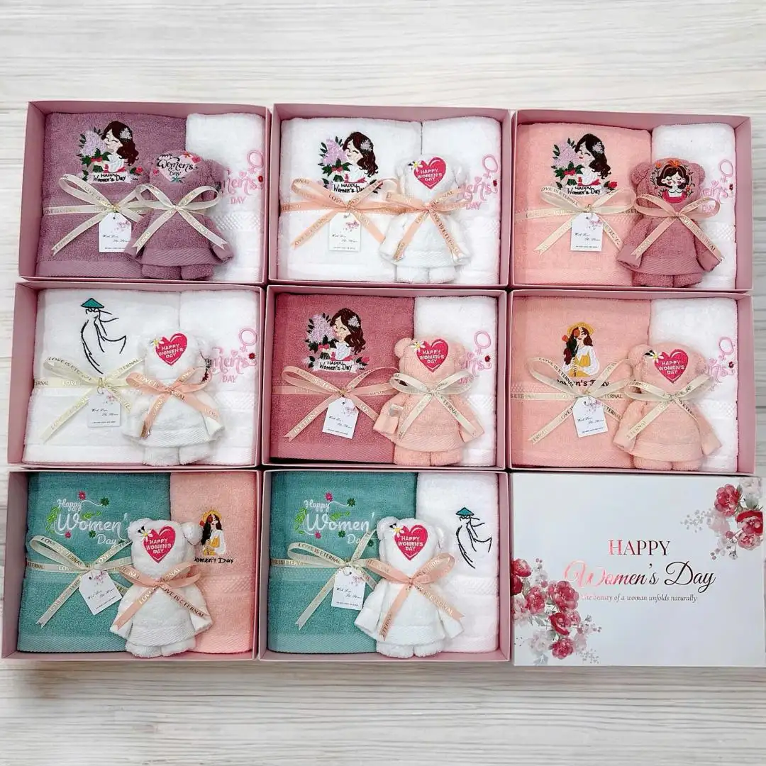 Set Hộp Quà Khăn Tặng Phụ Nữ 8/3 - 20/10 - Ảnh 2