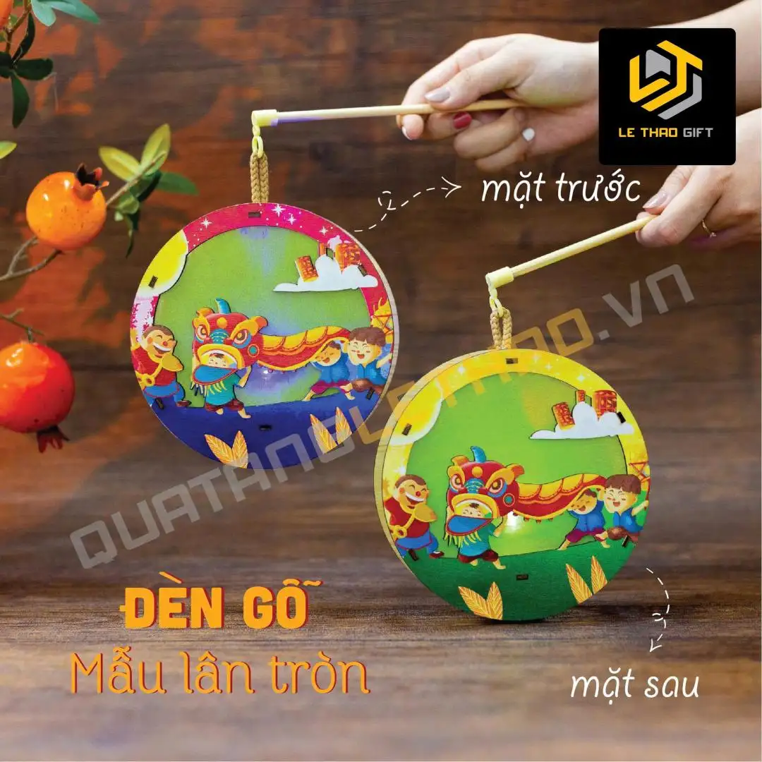 Đèn Gỗ Trung Thu In Hình Theo Yêu Cầu - Ảnh 8