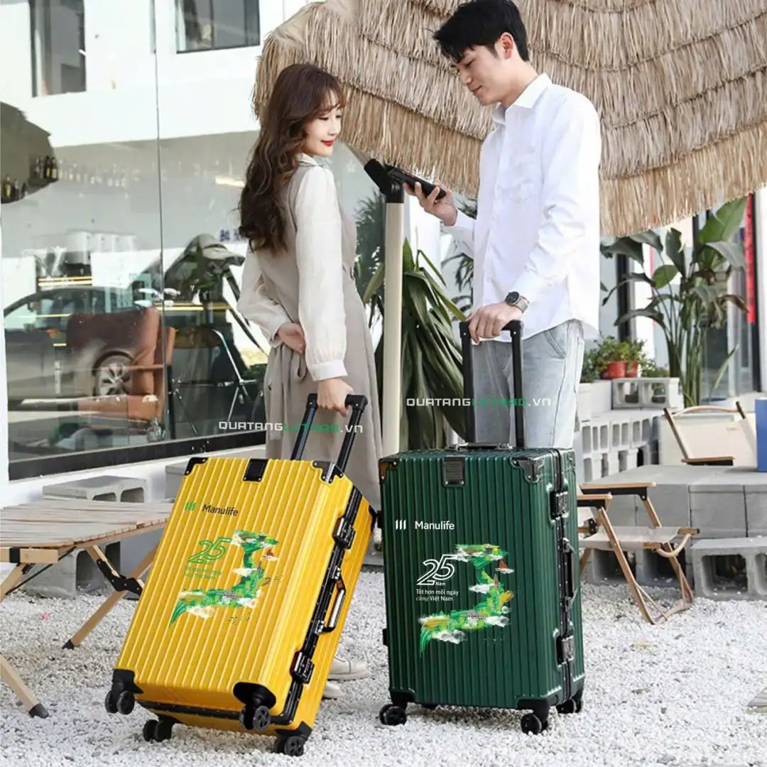 Vali Kéo Khung Nhôm Khóa Sập In Logo Quà Tặng Doanh Nghiệp - Ảnh 2