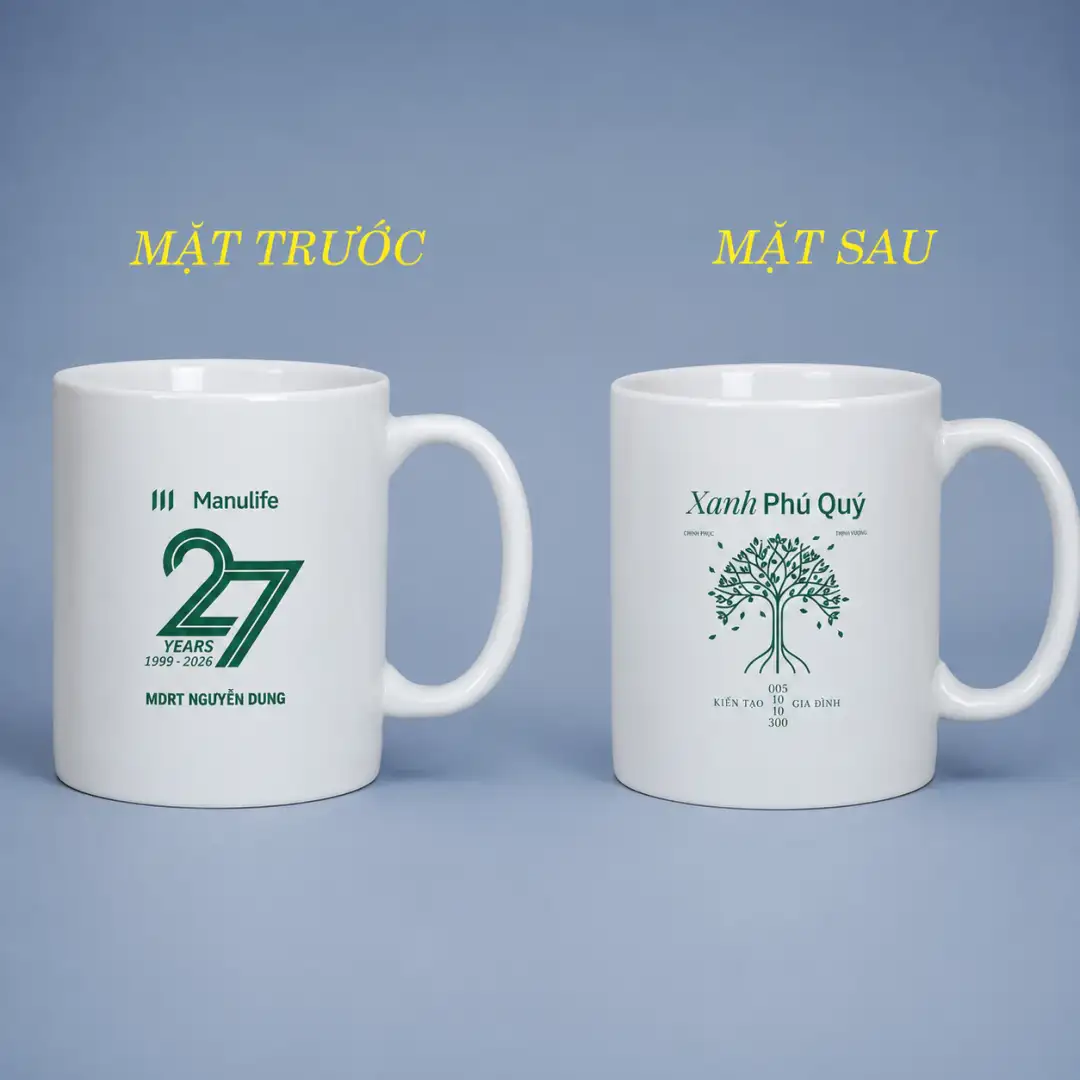 Cốc Sứ Quà Tặng Doanh Nghiệp In Logo Theo Yêu Cầu