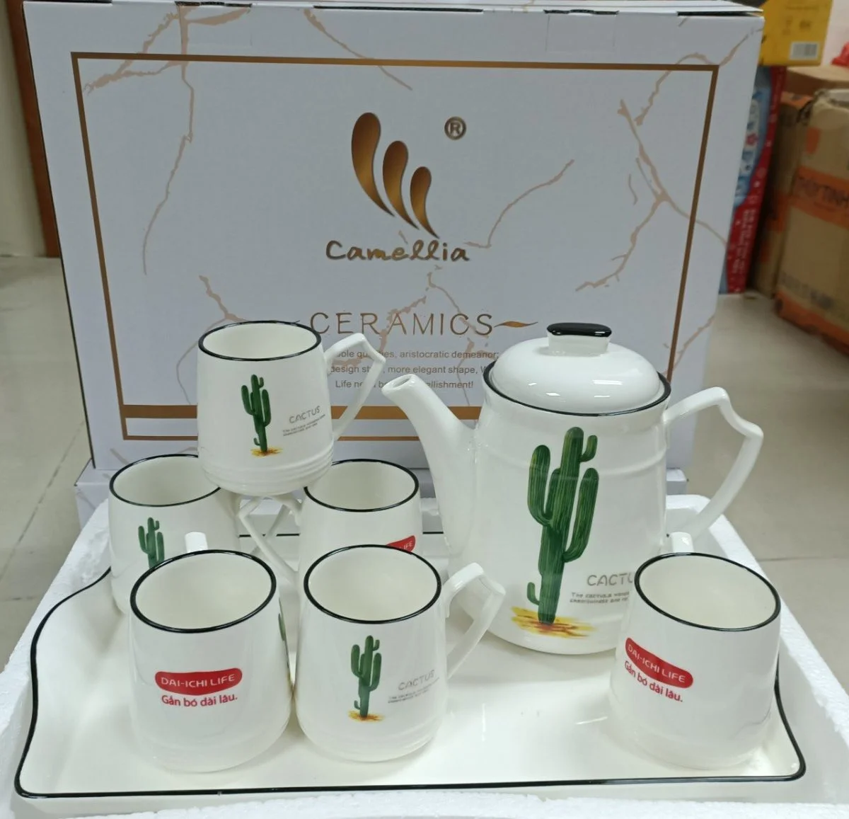 Bộ Ấm Chén Cao Cấp Camellia AC01 - Ảnh 2